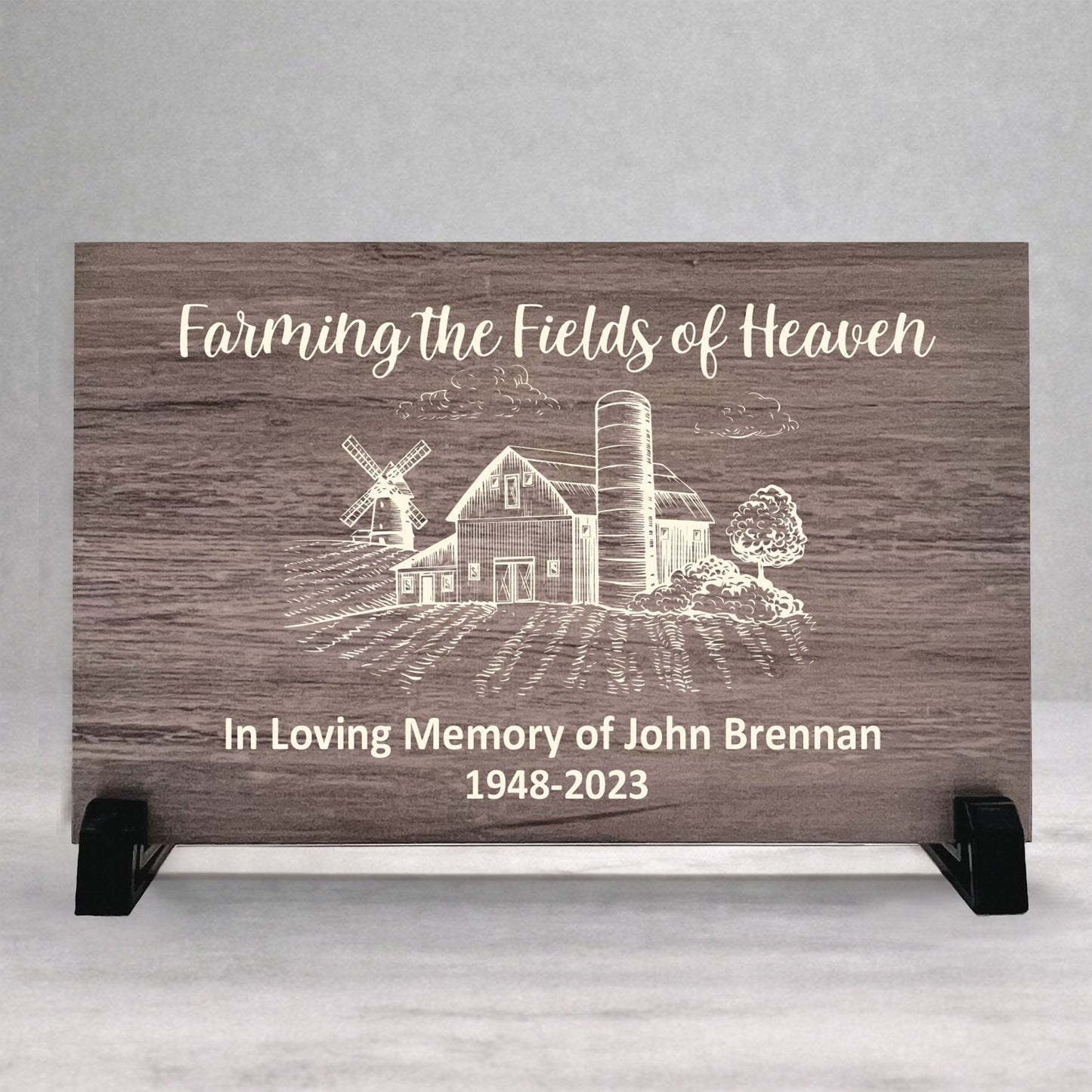 Personalized Memorial Gift - Custom Farm Memorial Plaque | Wood Sympathy Keepsake