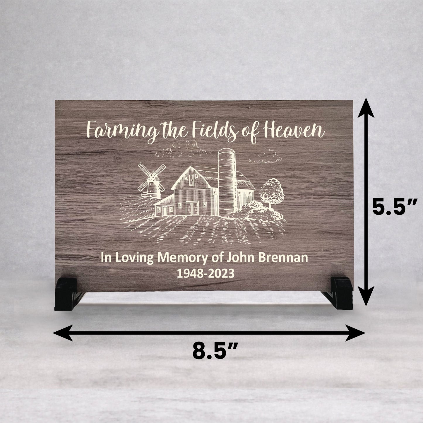 Personalized Memorial Gift - Custom Farm Memorial Plaque | Wood Sympathy Keepsake