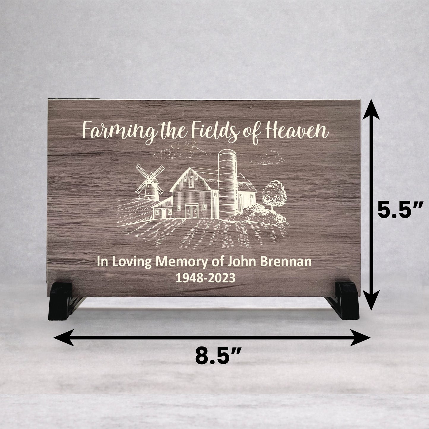 Farmer Memorial Plaque - Custom Wood Memorial Gift Plaque for Grief Remembrance