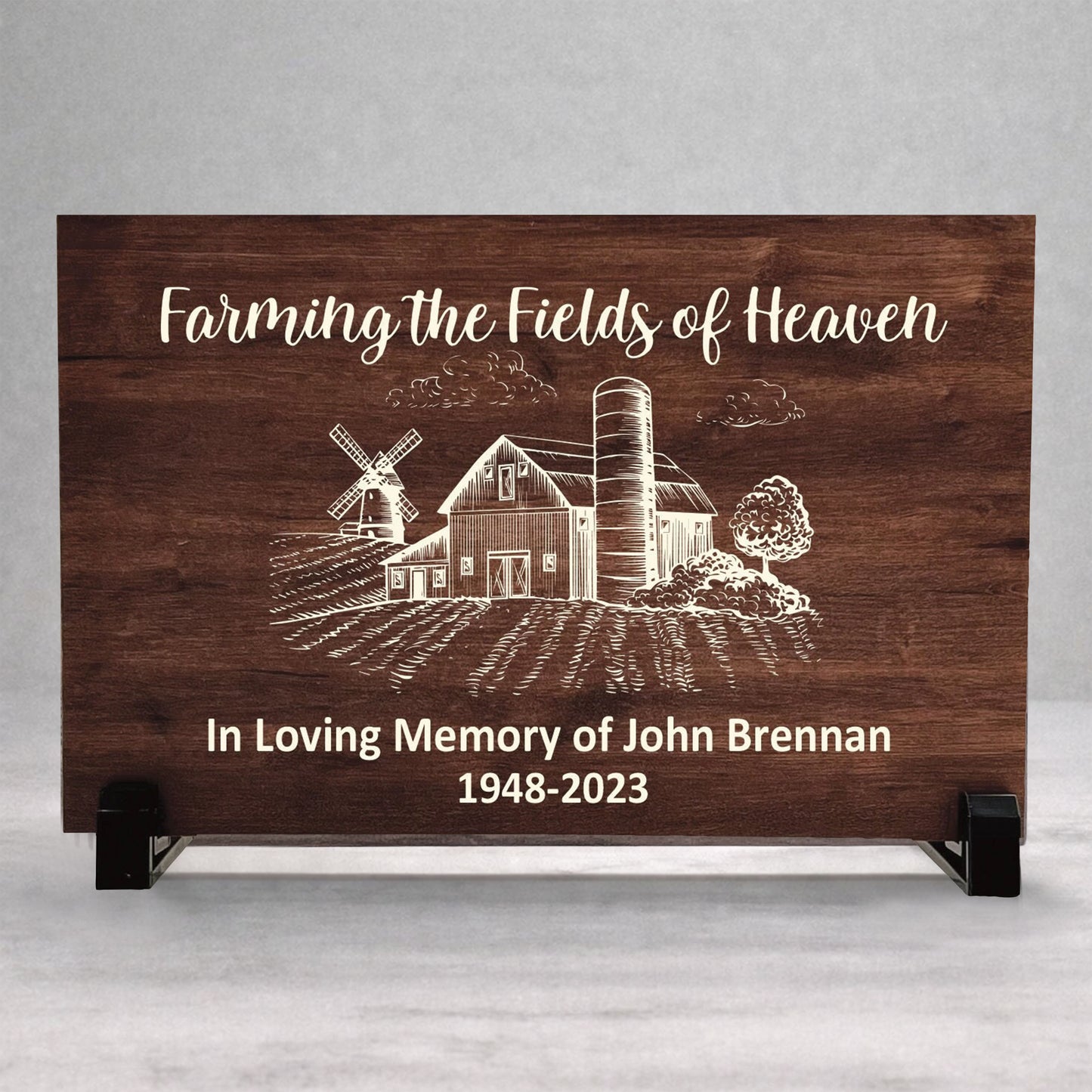 Personalized Memorial Gift - Custom Farm Memorial Plaque | Wood Sympathy Keepsake
