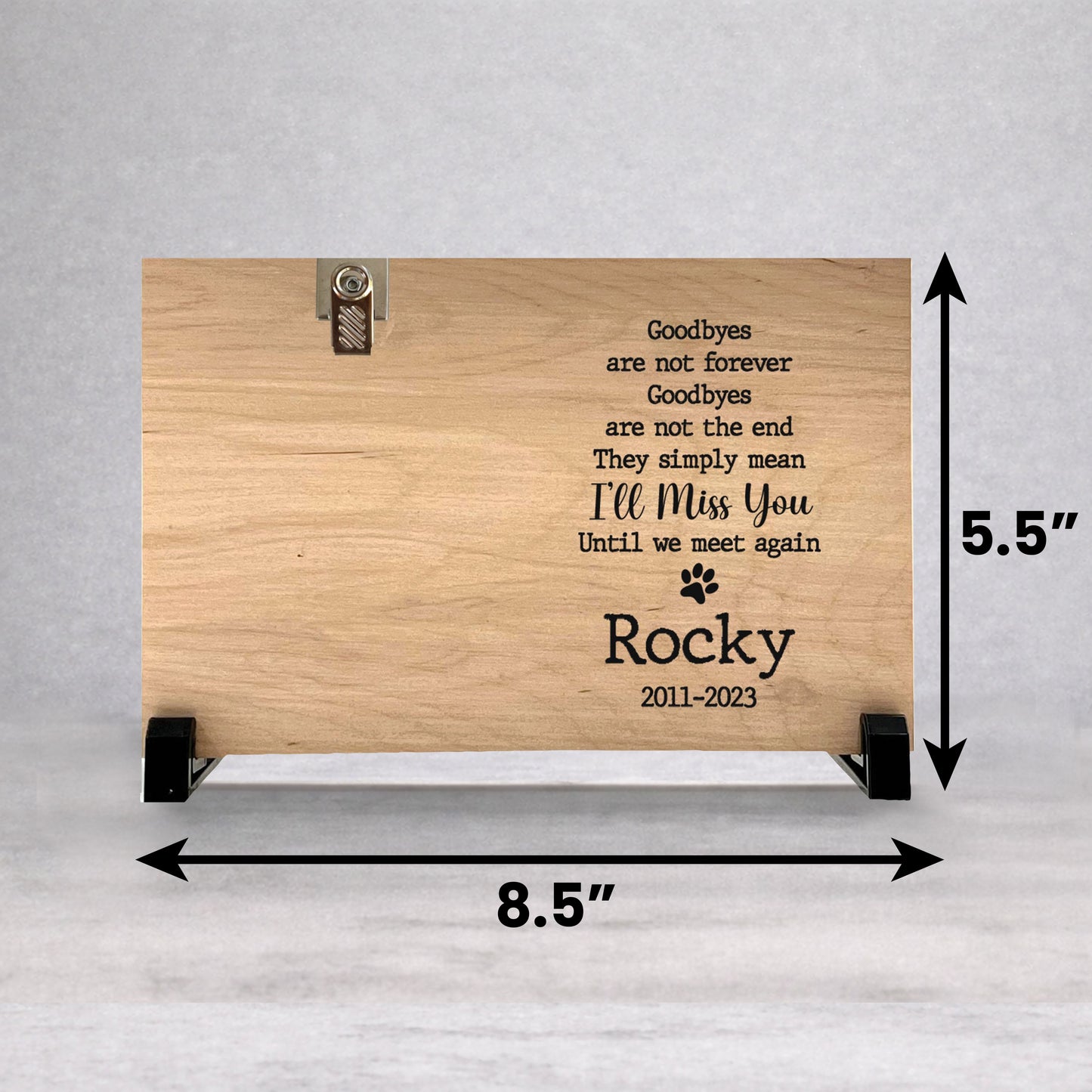 Dog Memorial Gift - Personalized Pet Remembrance Frame | Wooden Memorial Plaque