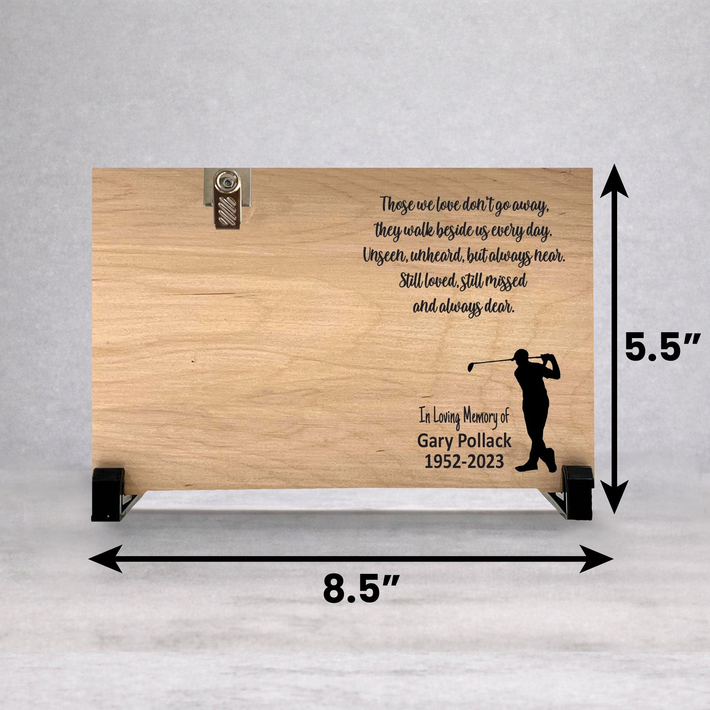 Golfer Memorial Gift - Personalized Memorial Photo Frame With Custom Tribute