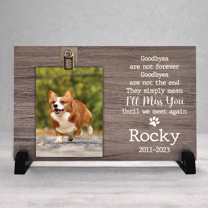 Dog Memorial Gift - Personalized Pet Remembrance Frame | Wooden Memorial Plaque