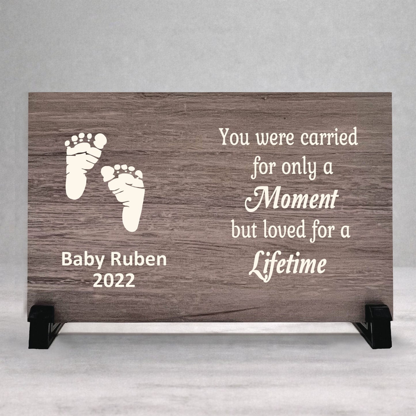 Baby Memorial Gift - Personalized Wood Memorial Plaque for Baby Loss Tribute