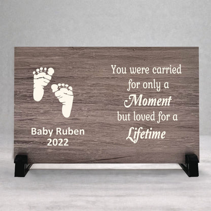 Baby Memorial Gift - Personalized Wood Memorial Plaque for Baby Loss Tribute