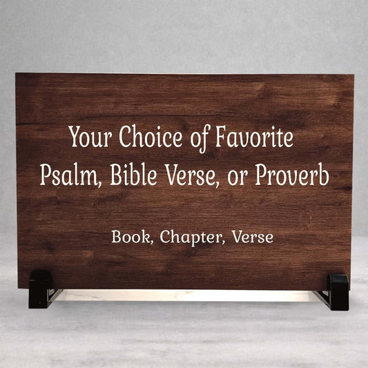Bible Verse Sign - Personalized Wooden Bible Plaque | Custom Scripture Plaque