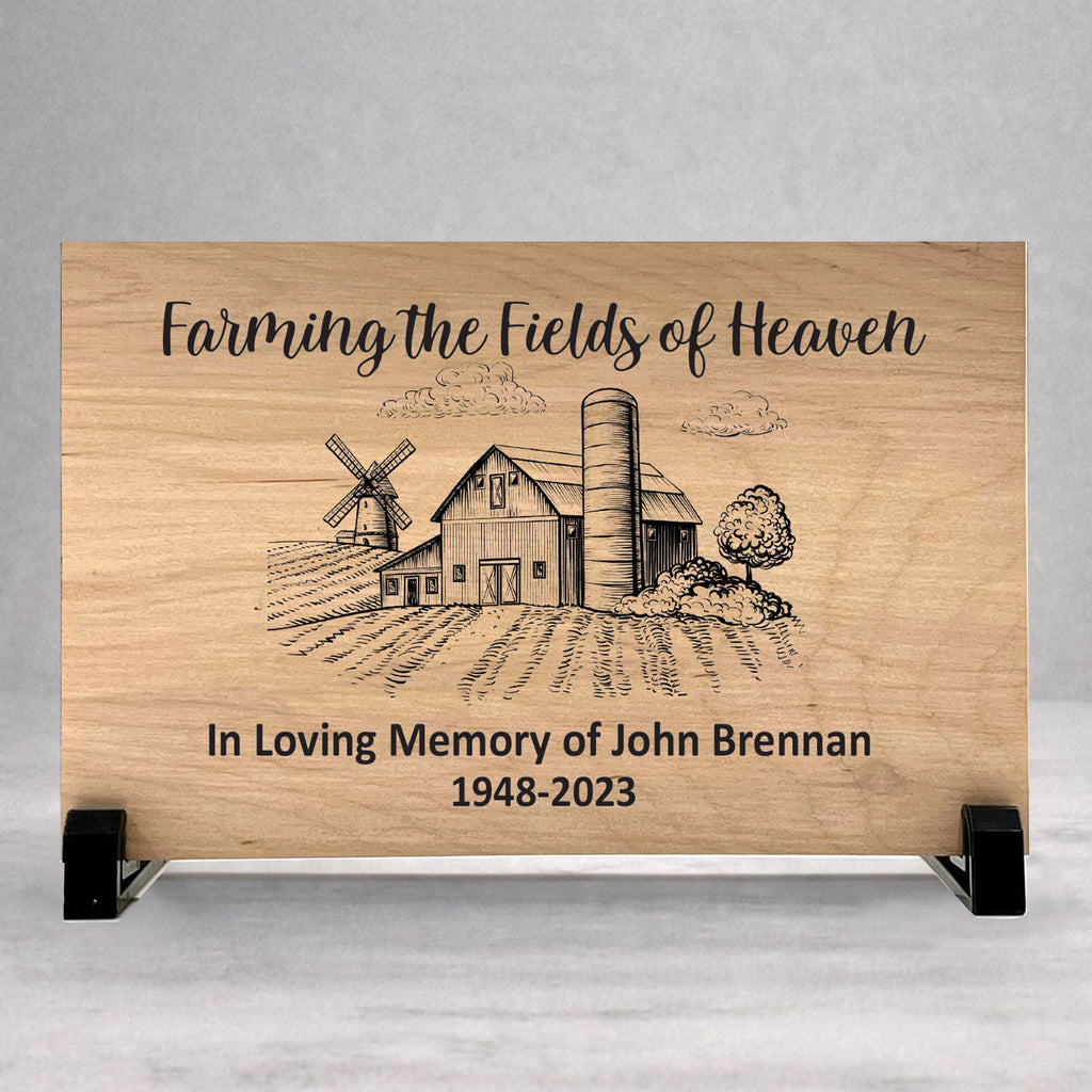 Personalized Memorial Gift - Custom Farm Memorial Plaque | Wood Sympathy Keepsake