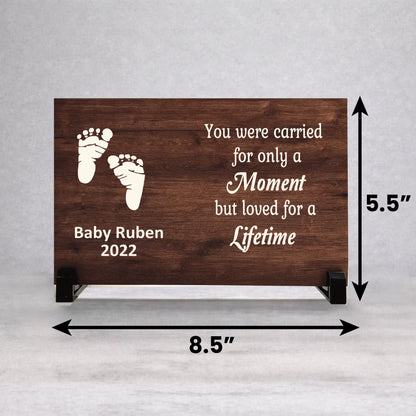 Baby Memorial Gift - Personalized Wood Memorial Plaque for Baby Loss Tribute