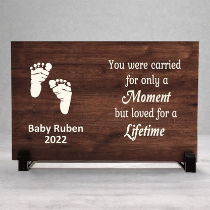 Baby Memorial Gift - Personalized Wood Memorial Plaque for Baby Loss Tribute