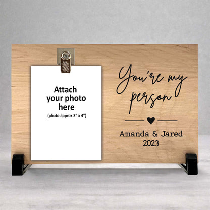 Custom Wood Frame – You're My Person Personalized Picture Frame