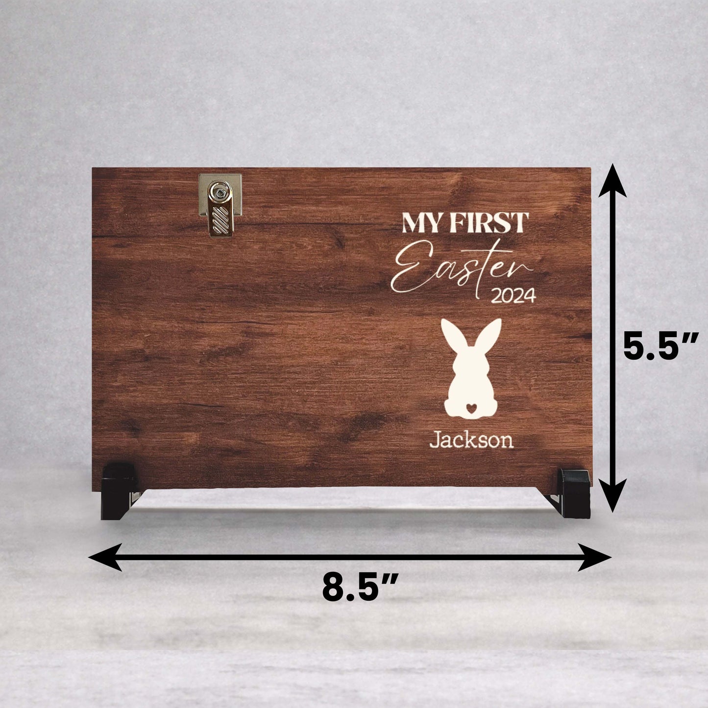 Baby First Easter Frame - Personalized Wooden Photo Keepsake Frame