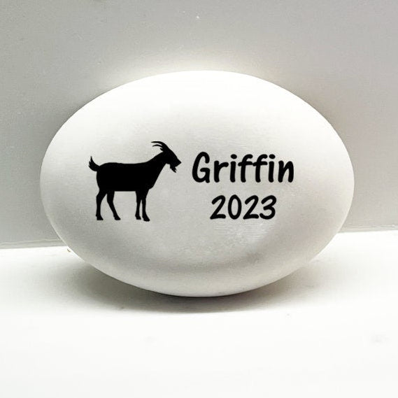 Goat Memorial Stone- Personalized Pet Keepsake- Pet Loss Gift - Custom Goat Sympathy Gift - Goat Memorial Gift - MemorialGiftsandmore - Memorial Stones - Pets