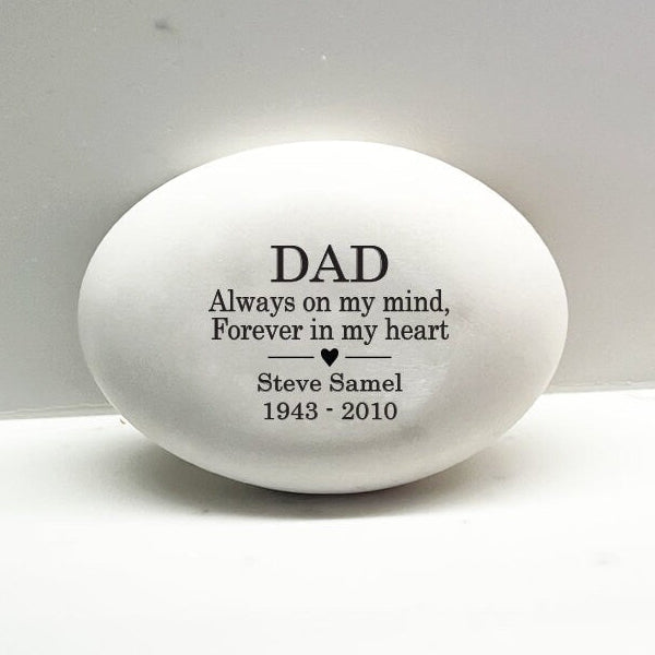 Father Memorial Stone - Dad Memorial - Sympathy Gift - Condolence Gift - Custom Memorial Gift- Loss of Father