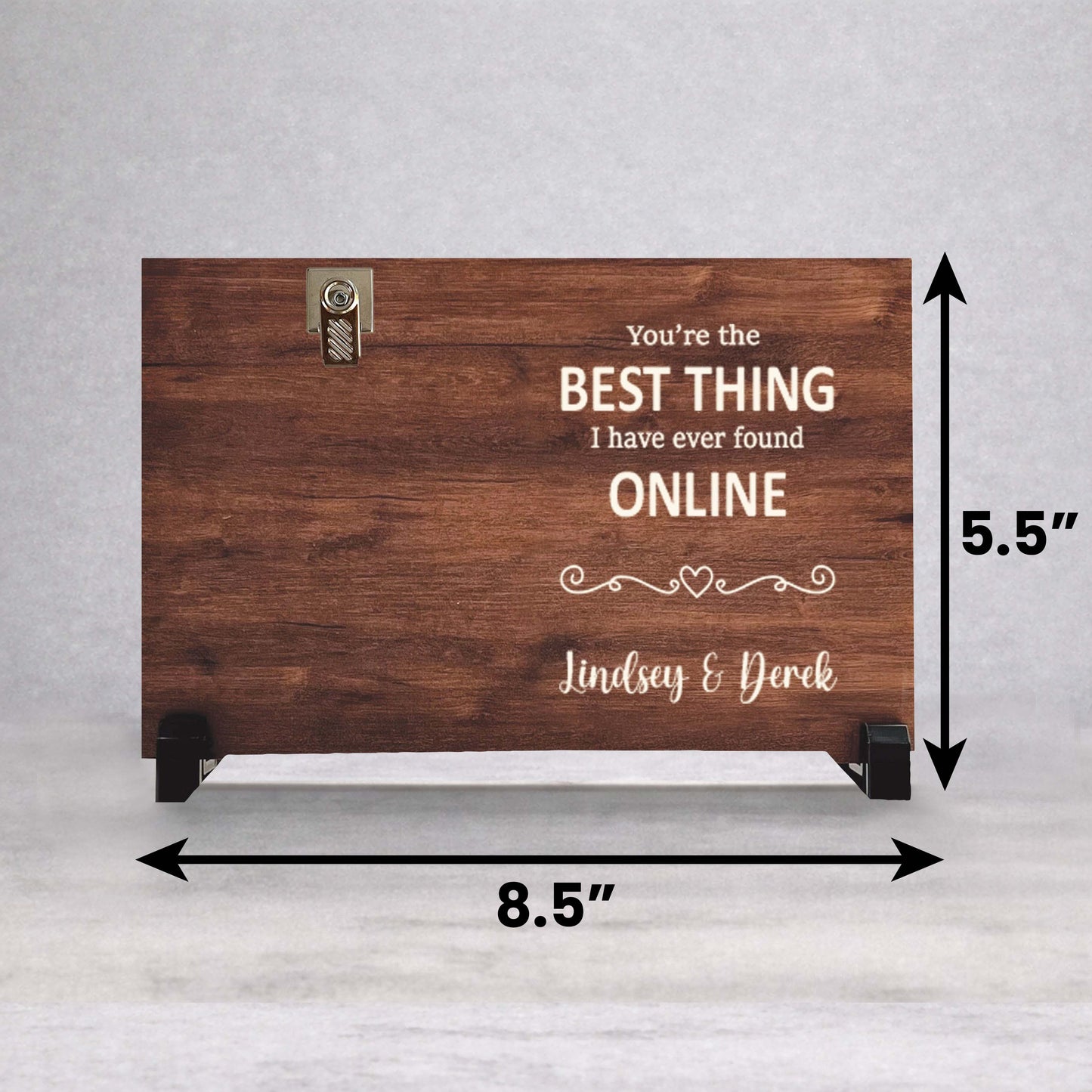Personalized Picture Frame - Custom Photo Frame With Birch Wood Stand