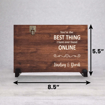 Personalized Picture Frame - Custom Photo Frame With Birch Wood Stand