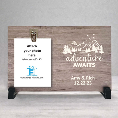 Personalized Wood Picture Frame – Custom Name Frame with Photo Display Stand