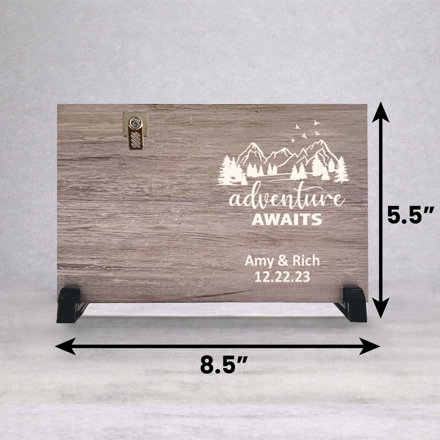 Personalized Wood Picture Frame – Custom Name Frame with Photo Display Stand