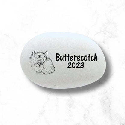 Hamster Memorial Stone- Personalized Pet Keepsake- Pet Loss Gift - Custom Hamster Sympathy Gift - Hamster Memorial Gift - MemorialGiftsandmore - Memorial Stones - Pets