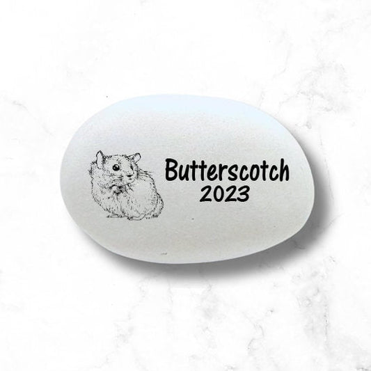 Hamster Memorial Stone- Personalized Pet Keepsake- Pet Loss Gift - Custom Hamster Sympathy Gift - Hamster Memorial Gift - MemorialGiftsandmore - Memorial Stones - Pets