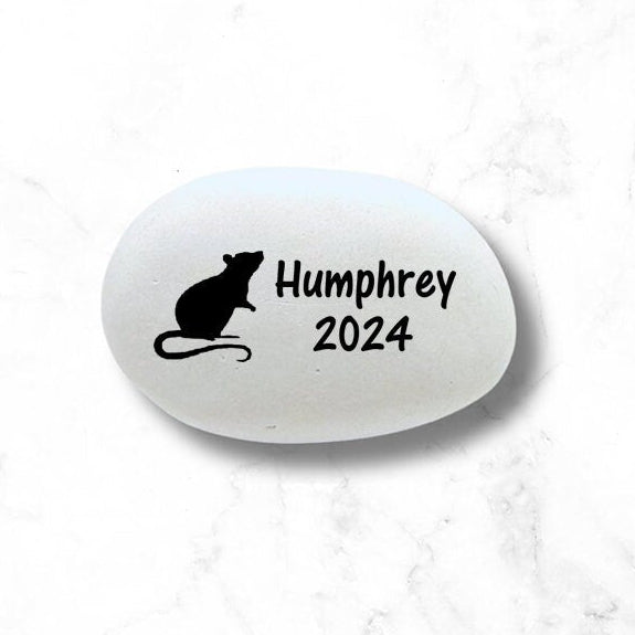 Rat Memorial Stone- Personalized Pet Keepsake- Pet Loss Gift - Custom Rat Sympathy Gift - Mouse Condolence Gift - Mouse Memorial Gift - MemorialGiftsandmore - Memorial Stones - Pets