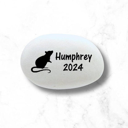 Rat Memorial Stone- Personalized Pet Keepsake- Pet Loss Gift - Custom Rat Sympathy Gift - Mouse Condolence Gift - Mouse Memorial Gift - MemorialGiftsandmore - Memorial Stones - Pets