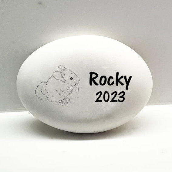 Chinchilla Memorial Stone- Personalized Pet Keepsake- Pet Loss Gift - Custom Chinchilla Sympathy Gift - Chinchilla Condolence Gift - MemorialGiftsandmore - Memorial Stones - Pets