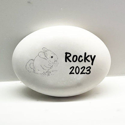Chinchilla Memorial Stone- Personalized Pet Keepsake- Pet Loss Gift - Custom Chinchilla Sympathy Gift - Chinchilla Condolence Gift - MemorialGiftsandmore - Memorial Stones - Pets