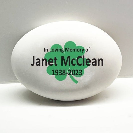 Shamrock Memorial Stone - Personalized Memorial Gift - Sympathy Gift - Condolence Gift - Custom Memorial Gift- Irish Memorial - MemorialGiftsandmore - Memorial Stones - People