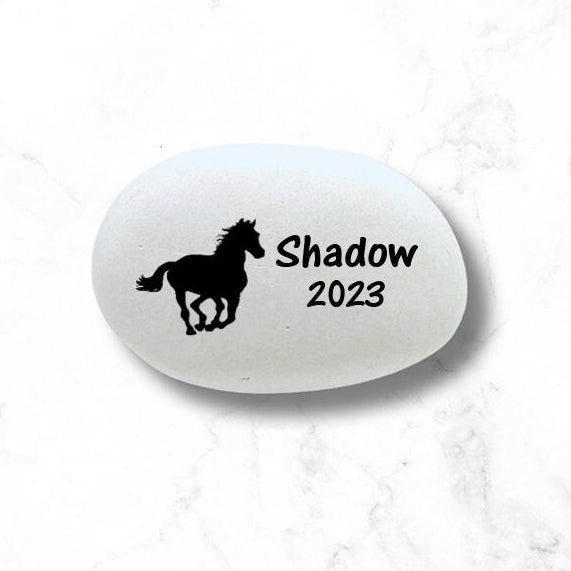 Horse Memorial Stone - Personalized Pet Keepsake- Pet Loss Gift - Custom Horse Sympathy Gift - Horse Condolence Gift- Horse Bereavement Gift - MemorialGiftsandmore - Memorial Stones - Pets