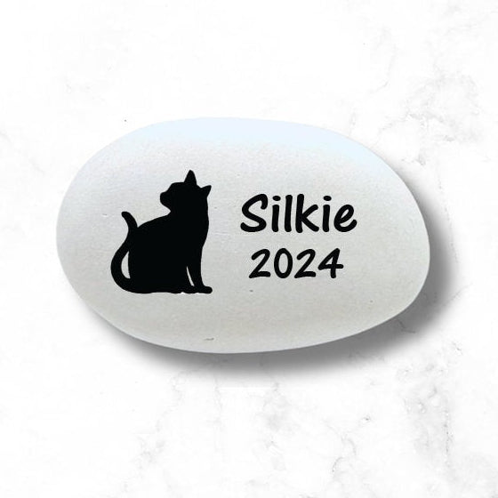 Cat Memorial Stone - Pet Loss Gift - Personalized Cat Memorial Gift - Custom Cat Sympathy Gift - Cat Keepsake - for indoors or outdoors - MemorialGiftsandmore - Memorial Stones - Pets