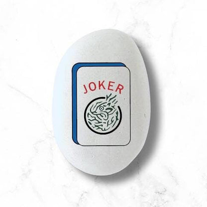 Mahjong Stone - Joker Gift Stone - Mahjong Theme Pocket Rock - Mahjong Gift - Mahjong Player Gift - Mahjong Joker Token - handcrafted stone