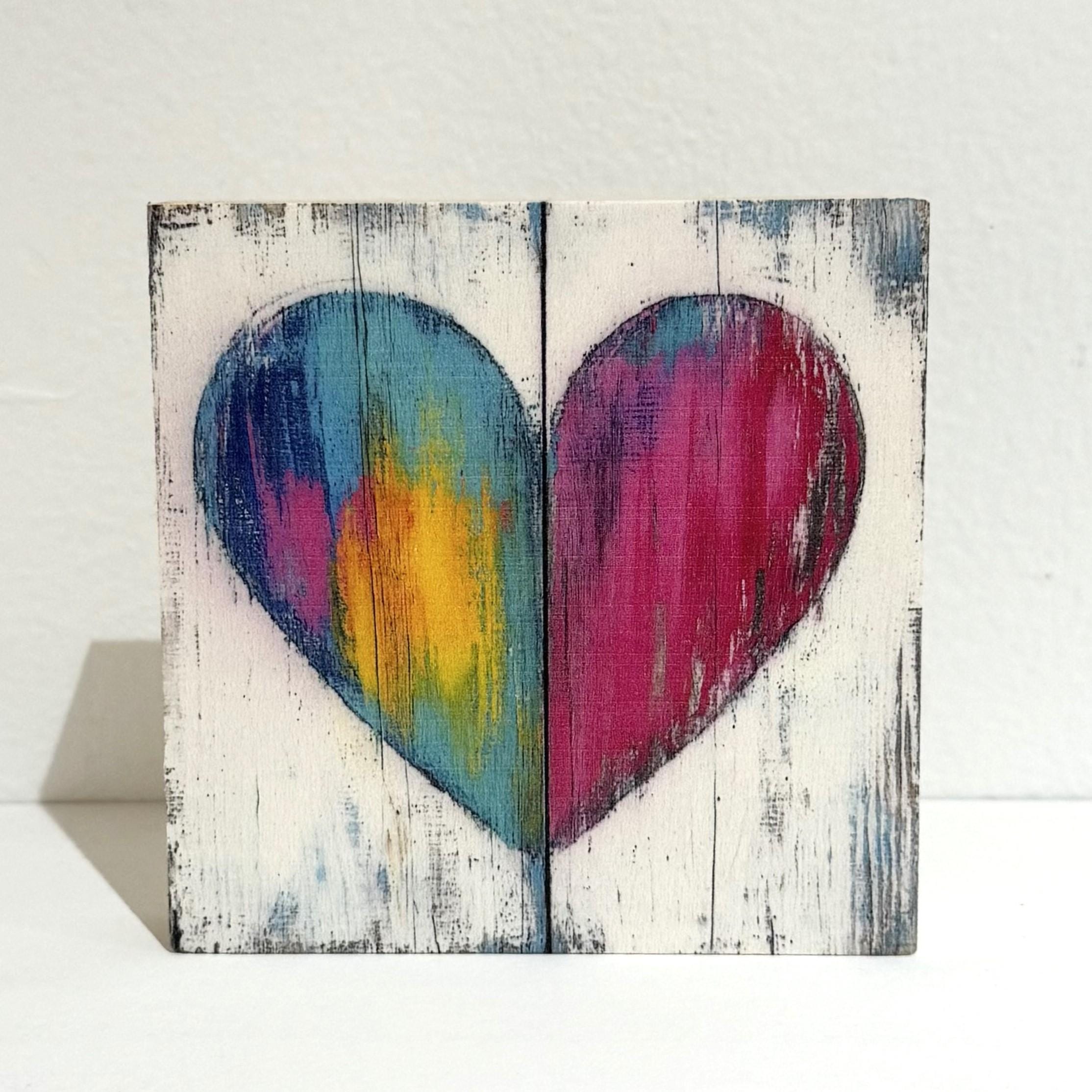 Wood Heart Print | Custom Wood Sign Rustic Farmhouse Decor With Natural ...