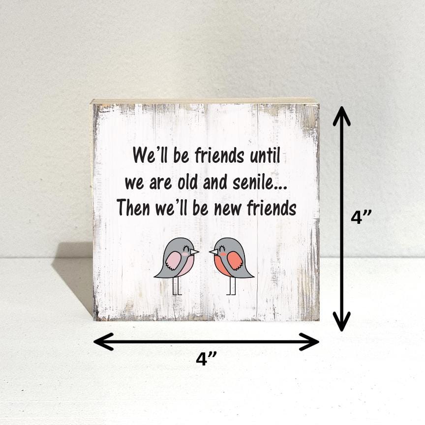 Cute Gift for Friend, Gift for special friend, Funny sign for friend, Best friend gift, 4" x4" tabletop and ready to hang sign for friend