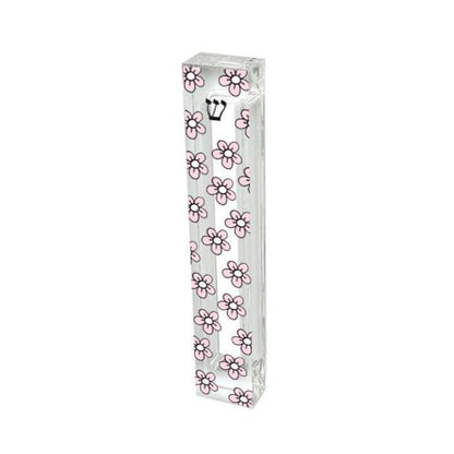 Mezuzah - Flower Mezuzah - With or without name - Acrylic Flower Mezuzah - Floral Judaica Gift - New Baby Gift - New home gift
