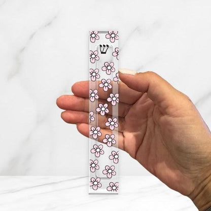 Mezuzah - Flower Mezuzah - With or without name - Acrylic Flower Mezuzah - Floral Judaica Gift - New Baby Gift - New home gift