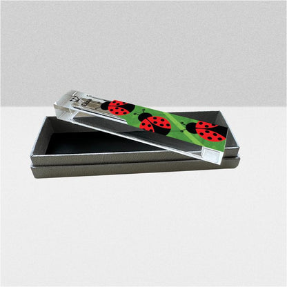 Ladybug Mezuzah - Acrylic Mezuzah - Modern Mezuzah - Personalized Judaica Gift - New Baby Gift - New Home Gift - Ladybugs on leaf