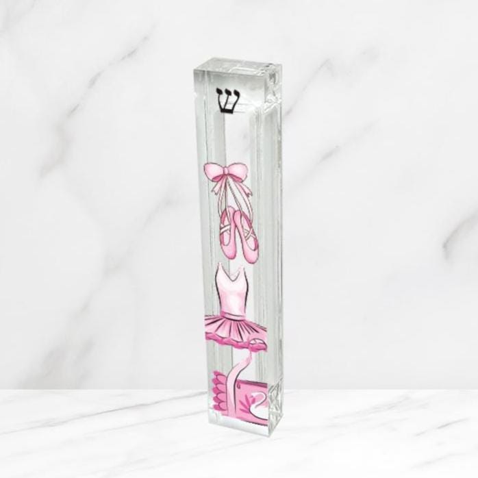 Personalized Ballet Mezuzah - Ballerina Dancer Mezuzah - Acrylic Mezuzah - Modern Mezuzah - Personalized Judaica Gift - Kids Mezuzah