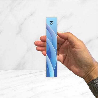 Mezuzah - Acrylic Mezuzah - Modern Mezuzah - Personalized Judaica Gift - New Baby Gift - New Home Gift - Shades of blue