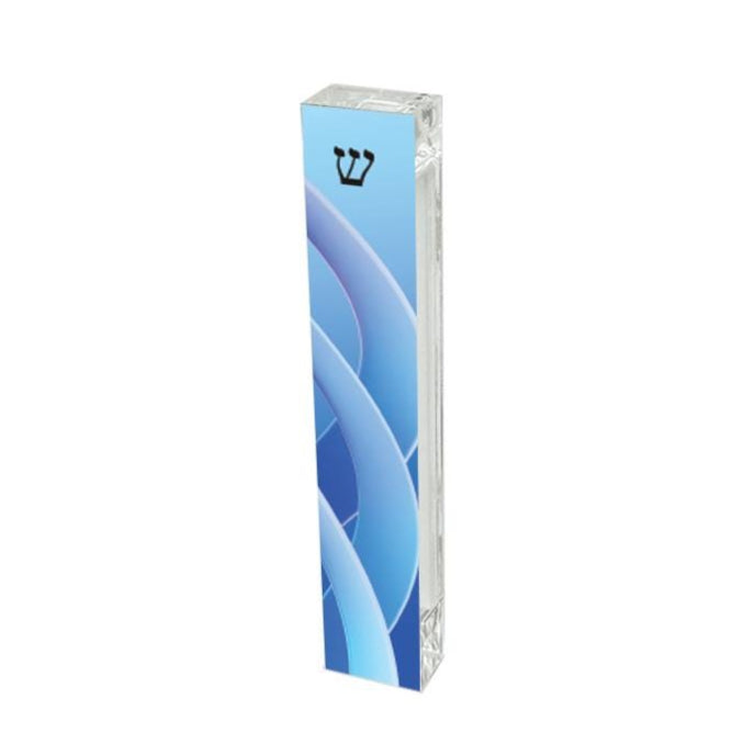 Mezuzah - Acrylic Mezuzah - Modern Mezuzah - Personalized Judaica Gift - New Baby Gift - New Home Gift - Shades of blue