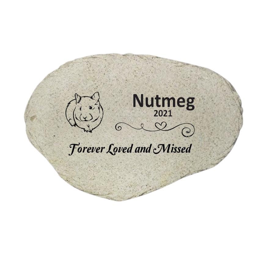 Guinea Pig Memorial Stone- Personalized Pet Keepsake- Pet Loss Gift - Custom Guinea Pig Sympathy Gift - Pet Condolence Gift - MemorialGiftsandmore - Memorial Stones - Pets