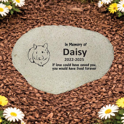 Guinea Pig Memorial Stone- Personalized Pet Keepsake- Pet Loss Gift - Custom Guinea Pig Sympathy Gift - Pet Condolence Gift - MemorialGiftsandmore - Memorial Stones - Pets