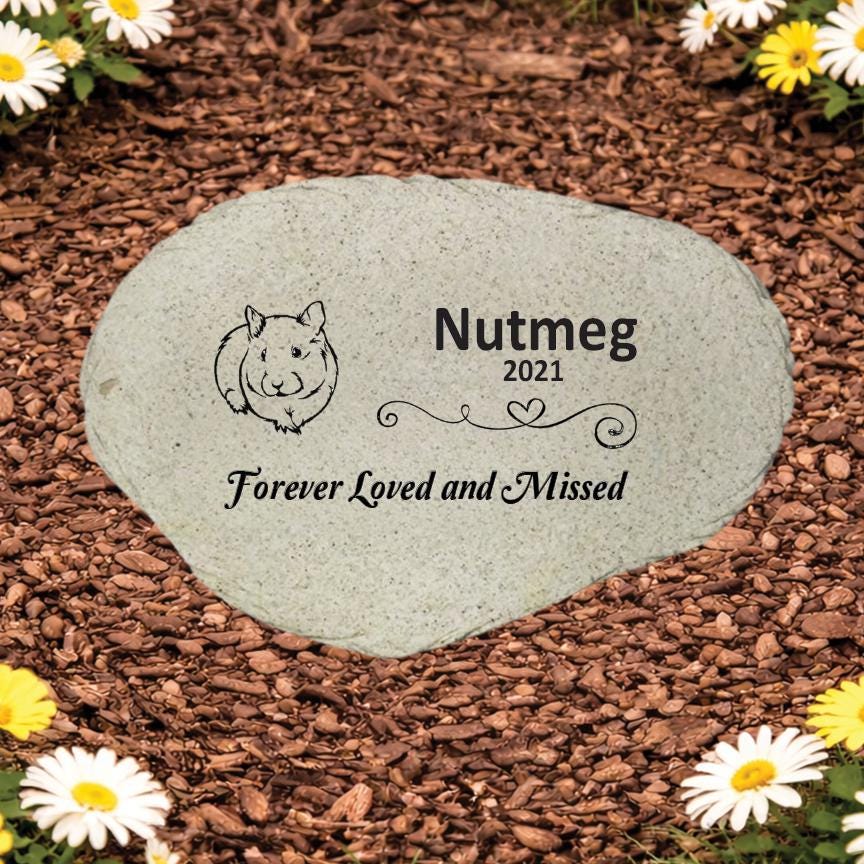 Guinea Pig Memorial Stone- Personalized Pet Keepsake- Pet Loss Gift - Custom Guinea Pig Sympathy Gift - Pet Condolence Gift - MemorialGiftsandmore - Memorial Stones - Pets