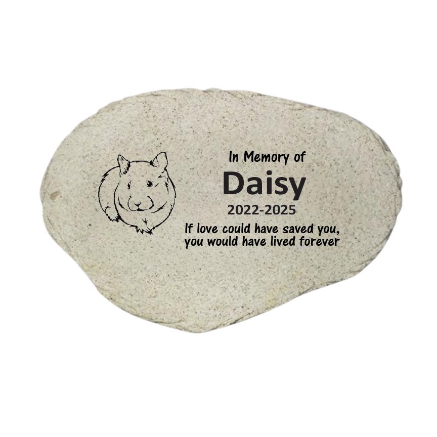 Guinea Pig Memorial Stone- Personalized Pet Keepsake- Pet Loss Gift - Custom Guinea Pig Sympathy Gift - Pet Condolence Gift - MemorialGiftsandmore - Memorial Stones - Pets