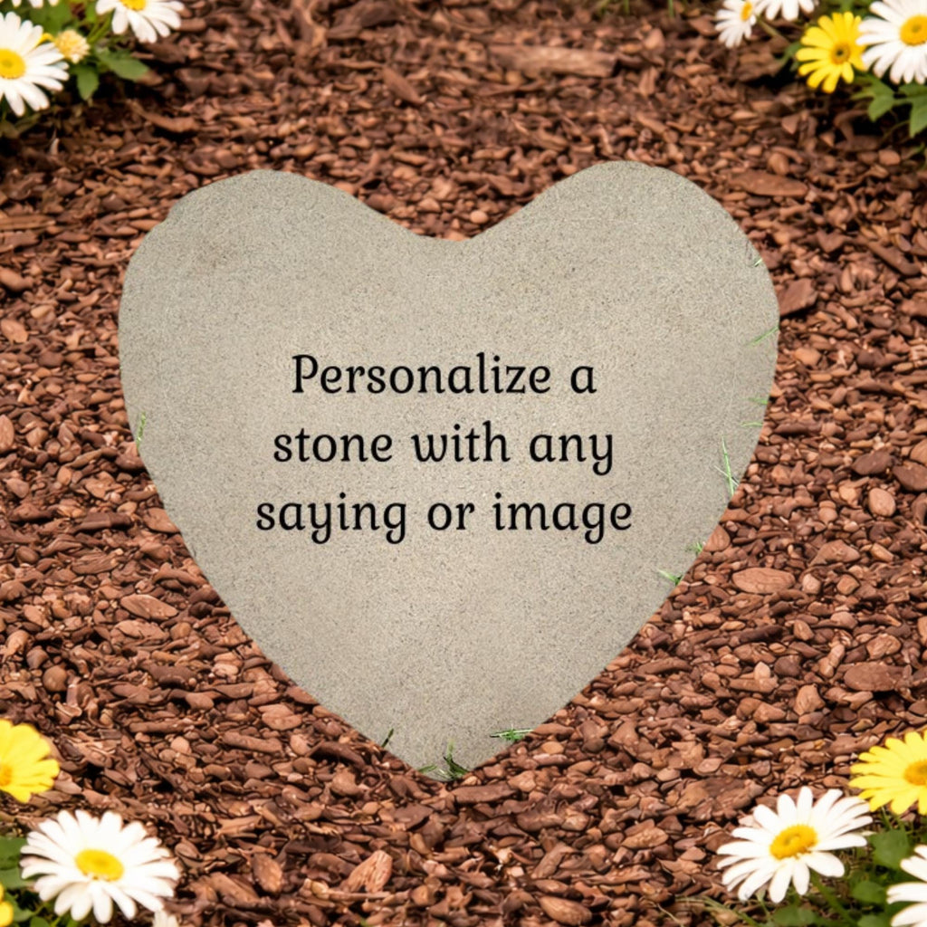 Personalized stone - Heart Shape Custom Stone with your own message, saying or quote printed on it. Memorial Gift - Memorial Stone - GiftsakeCo - Miscellaneous Stones