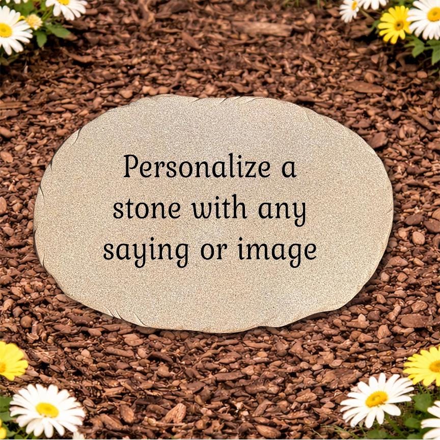 Personalized stone - Custom Stone. Flat Resin Stone with your own message, saying or quote printed on it. Memorial Gift - Memorial Stone - GiftsakeCo - Miscellaneous Stones