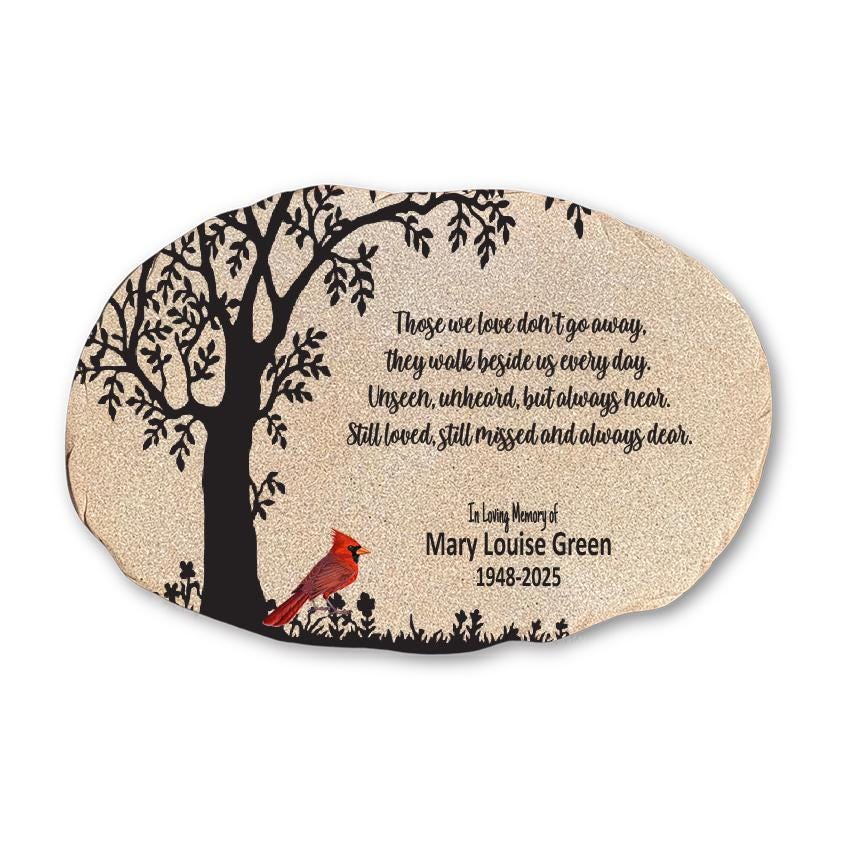 Personalized Cardinal Memorial Stone, Red Cardinal Sympathy Gift, In Loving Memory Garden Stone, Remembra
