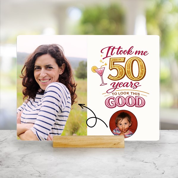 Funny 50th Birthday Gift - Acrylic Photo Gift
