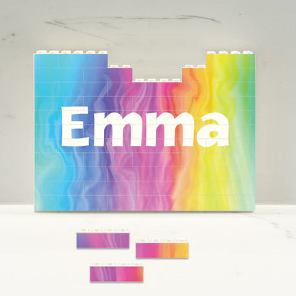 Custom Puzzle - Colorful Building Blocks Personalized with Name or Message