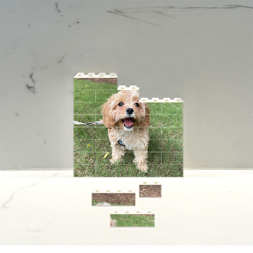 Photo Block Puzzle - Small Square Custom Photo Gift | Lego Compatible Blocks