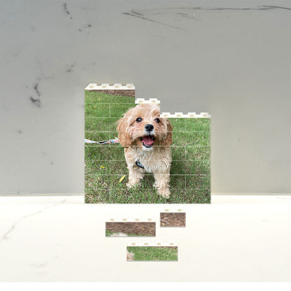 Photo Block Puzzle - Small Square Custom Photo Gift | Lego Compatible Blocks